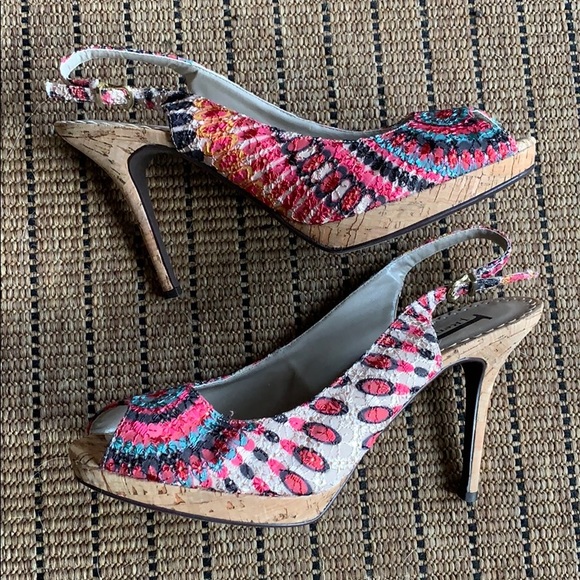 J.Renee Shoes - HOST PICK J. Renee Cork Embroidered Sling Backs 10